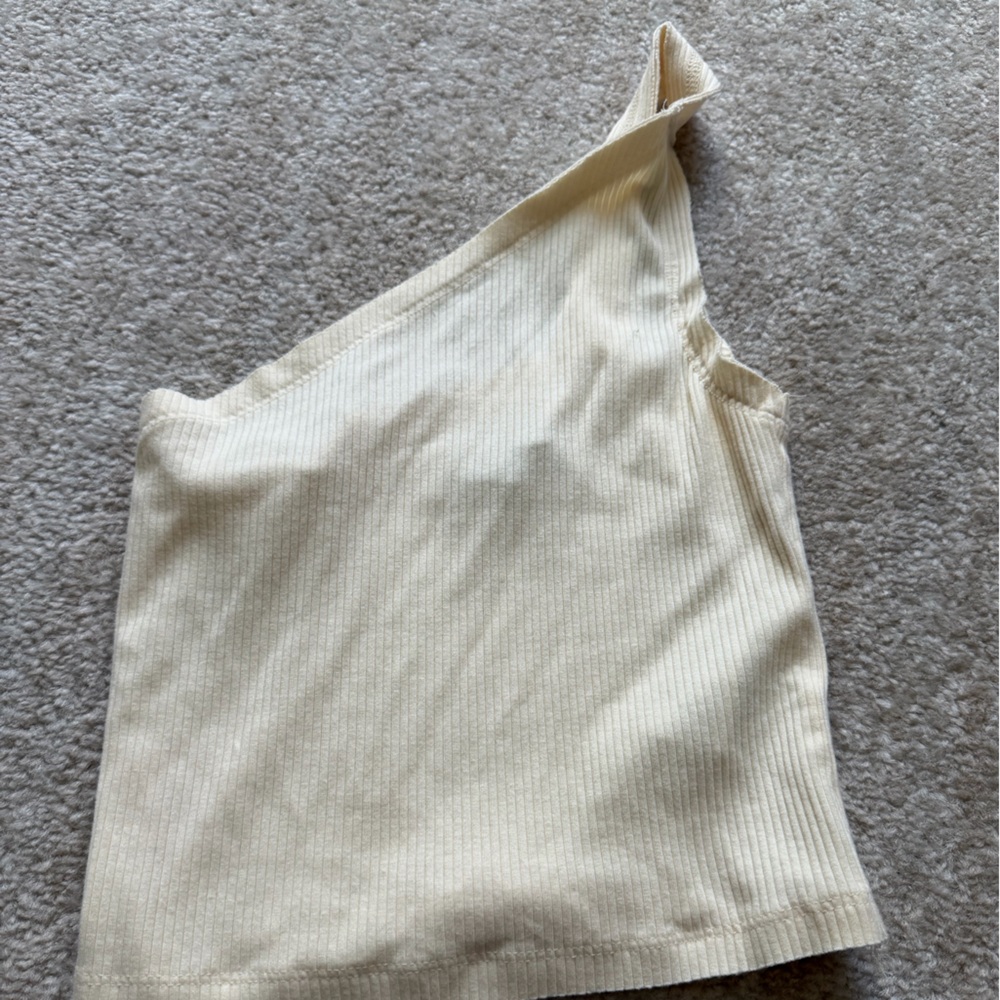 Urban Outfitters Ivory Ribbed Top